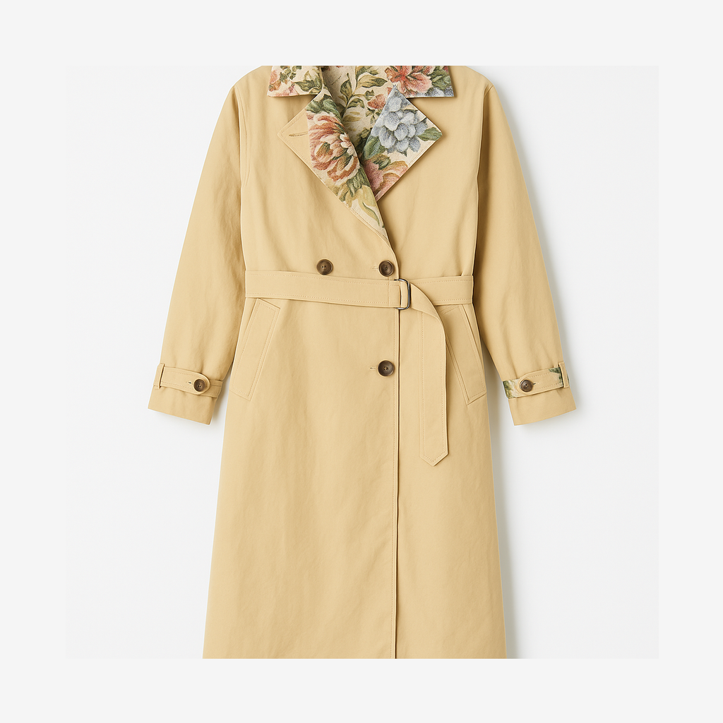 beige trench coat